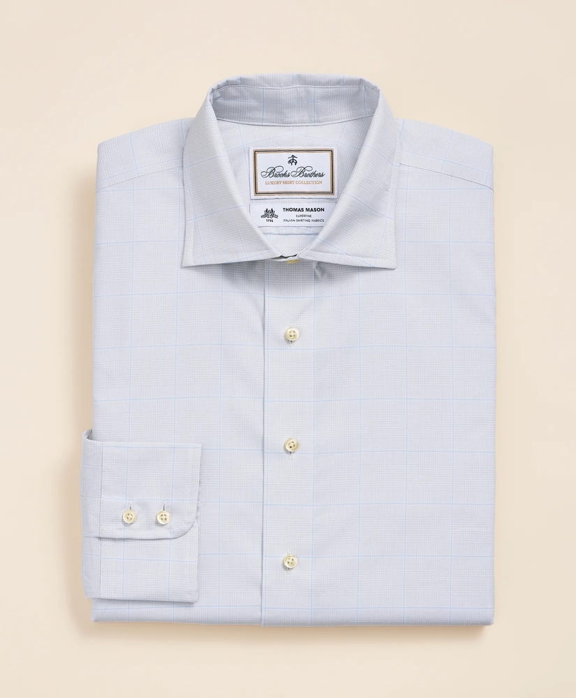 Brooks Brothers X Thomas Mason&reg; Cotton English Spread Collar, Checked Dress Shirt, image 2