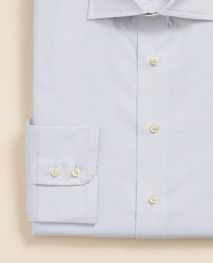 Brooks Brothers X Thomas Mason&reg; Cotton English Spread Collar, Checked Dress Shirt, image 3