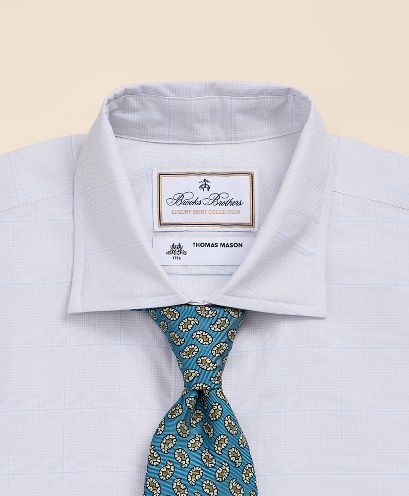 Brooks Brothers X Thomas Mason&reg; Cotton English Spread Collar, Checked Dress Shirt, image 4
