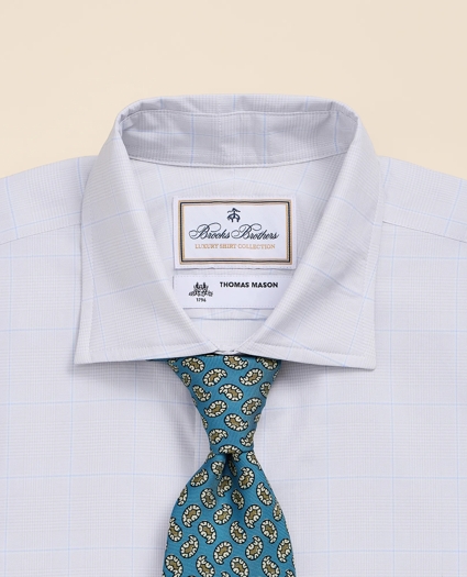 Brooks Brothers X Thomas Mason&reg; Cotton English Spread Collar, Checked Dress Shirt, image 4