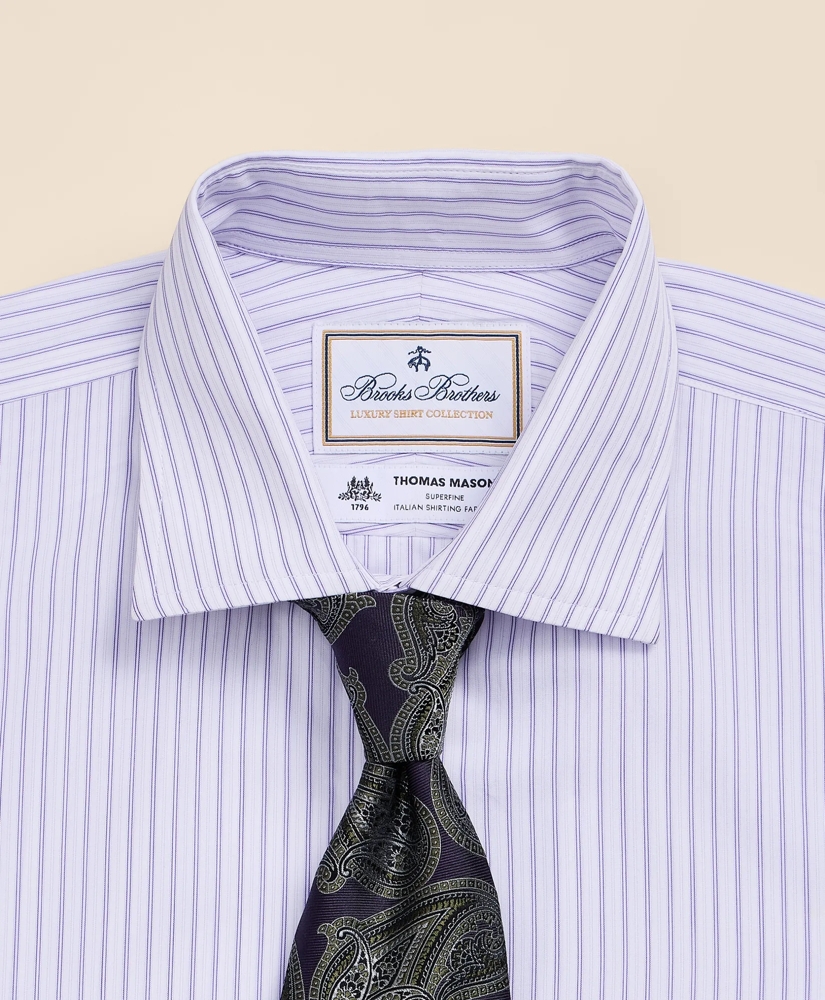 Brooks Brothers X Thomas Mason&reg; Cotton English Spread Collar, Striped Dress Shirt, image 4