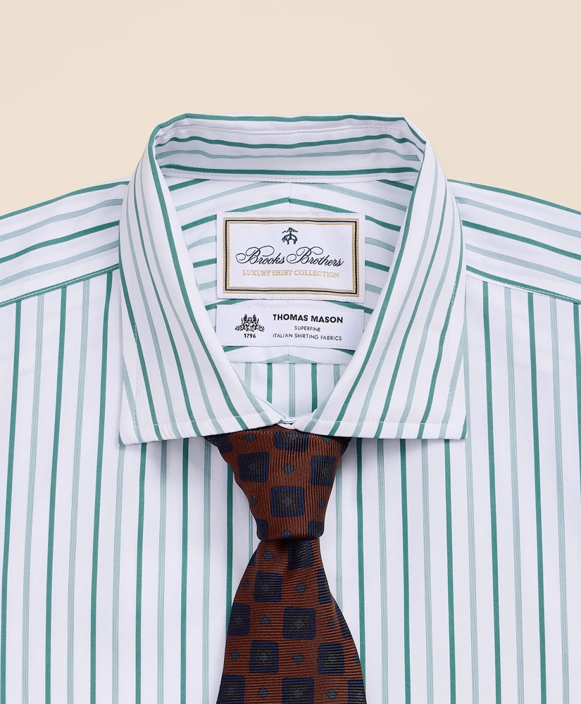 Brooks Brothers X Thomas Mason&reg; Cotton English Spread Collar, Striped Dress Shirt, image 4