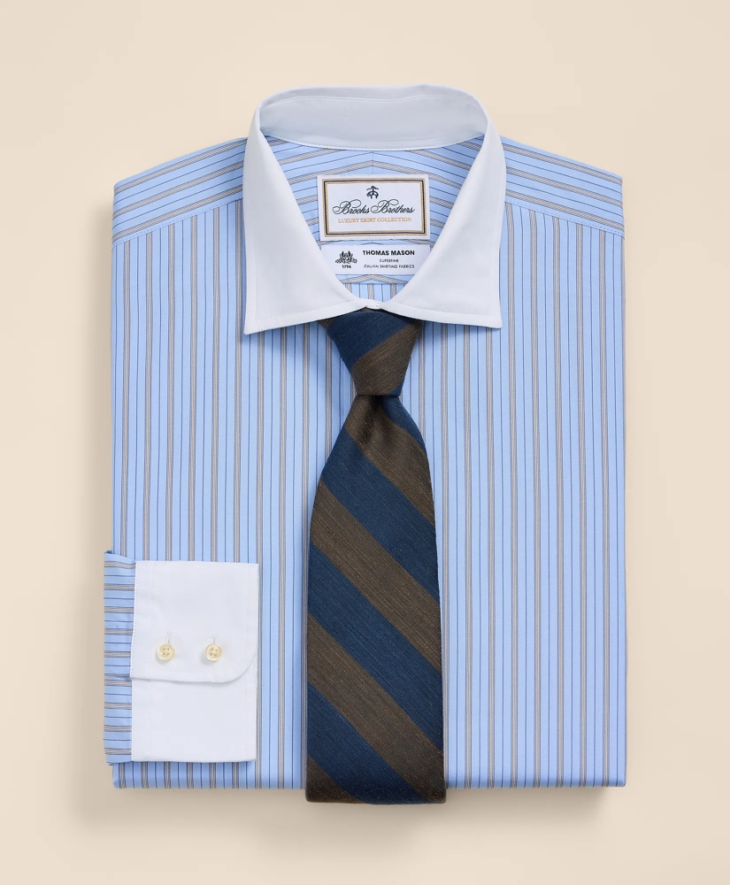 Brooks Brothers X Thomas Mason&reg; Cotton English Spread Collar, Striped Dress Shirt, image 1