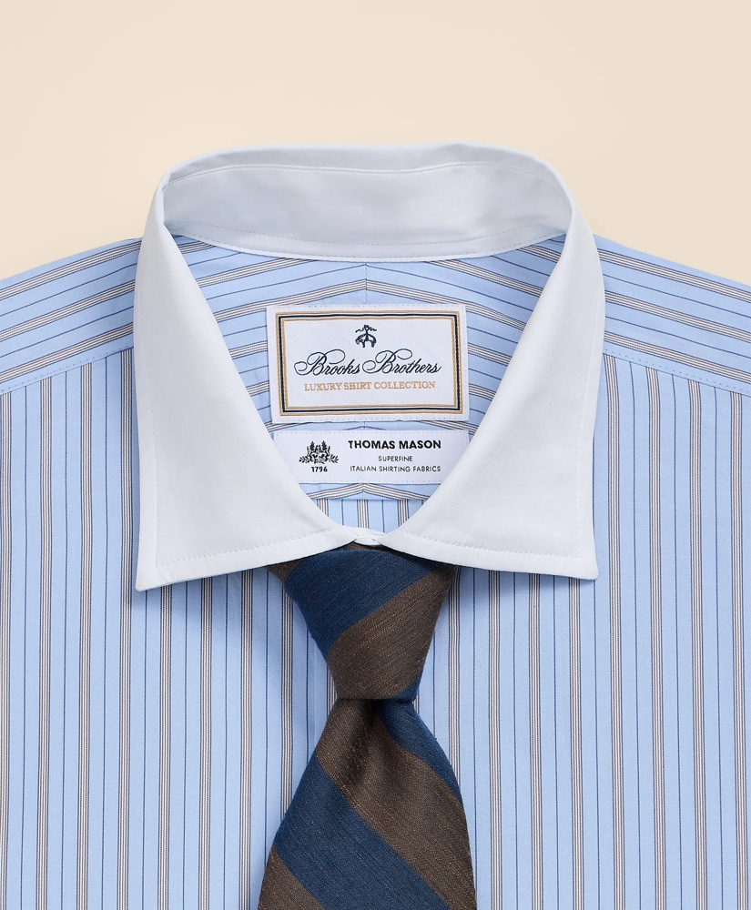 Brooks Brothers X Thomas Mason&reg; Cotton English Spread Collar, Striped Dress Shirt, image 2