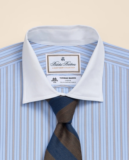 Brooks Brothers X Thomas Mason&reg; Cotton English Spread Collar, Striped Dress Shirt, image 2
