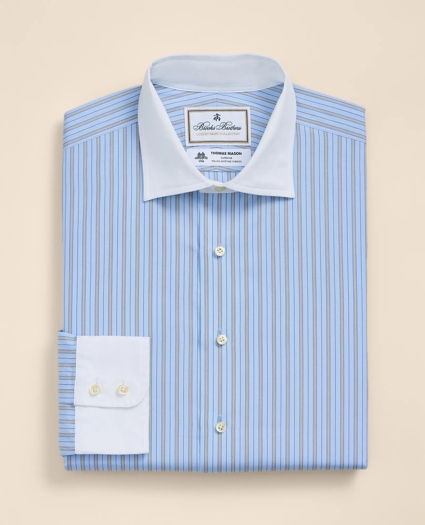 Brooks Brothers X Thomas Mason&reg; Cotton English Spread Collar, Striped Dress Shirt, image 3