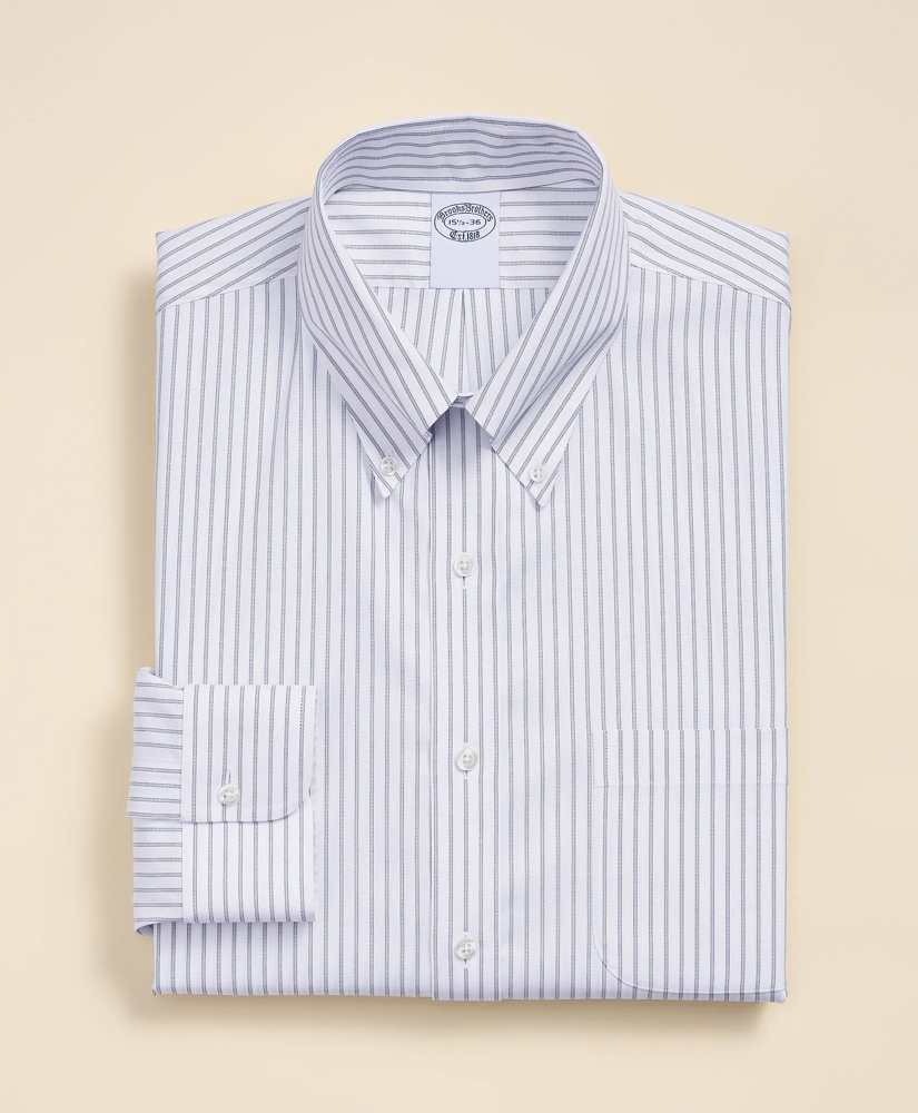 Supima&reg; Cotton Non-Iron Pinpoint Oxford Button-Down Collar Stripe Dress Shirt, image 2