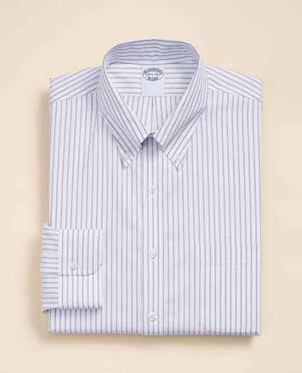 Supima&reg; Cotton Non-Iron Pinpoint Oxford Button-Down Collar Stripe Dress Shirt, image 2