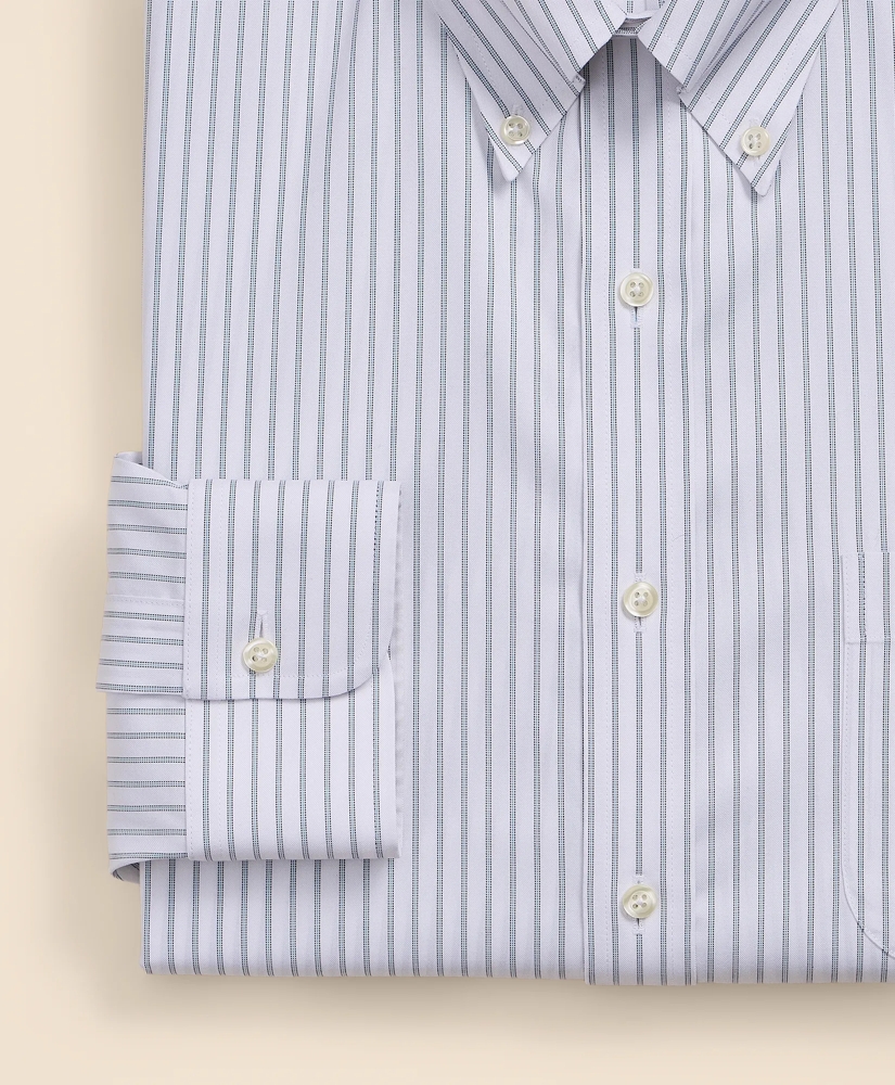 Supima&reg; Cotton Non-Iron Pinpoint Oxford Button-Down Collar Stripe Dress Shirt, image 3