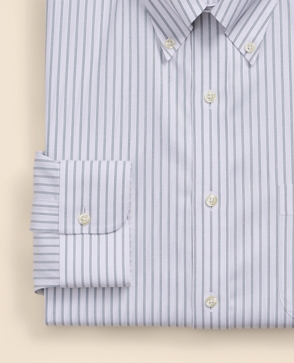 Supima&reg; Cotton Non-Iron Pinpoint Oxford Button-Down Collar Stripe Dress Shirt, image 3