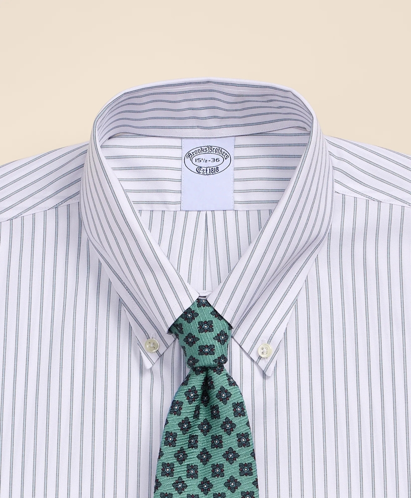 Supima&reg; Cotton Non-Iron Pinpoint Oxford Button-Down Collar Stripe Dress Shirt, image 4