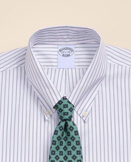 Supima&reg; Cotton Non-Iron Pinpoint Oxford Button-Down Collar Stripe Dress Shirt, image 4