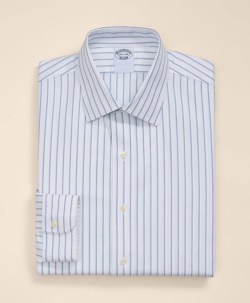 Supima&reg; Cotton Non-Iron Herringbone Ainsley Collar Striped Dress Shirt, image 2