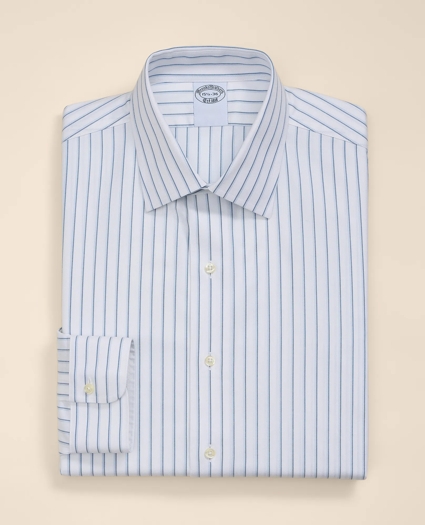 Supima&reg; Cotton Non-Iron Herringbone Ainsley Collar Striped Dress Shirt, image 2