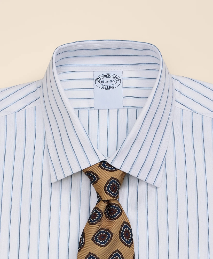 Supima&reg; Cotton Non-Iron Herringbone Ainsley Collar Striped Dress Shirt, image 3