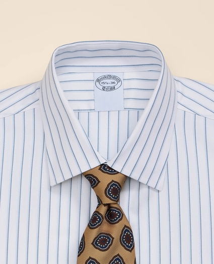 Supima&reg; Cotton Non-Iron Herringbone Ainsley Collar Striped Dress Shirt, image 3