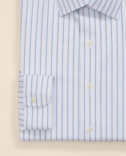 Supima&reg; Cotton Non-Iron Herringbone Ainsley Collar Striped Dress Shirt, image 4