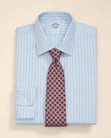 Supima&reg; Cotton Non-Iron Herringbone Ainsley Collar Striped Dress Shirt, image 1