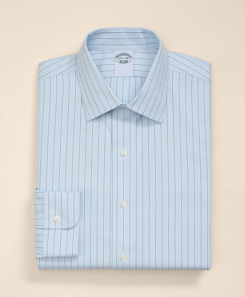 Supima&reg; Cotton Non-Iron Herringbone Ainsley Collar Striped Dress Shirt, image 2