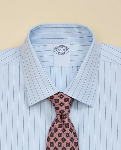 Supima&reg; Cotton Non-Iron Herringbone Ainsley Collar Striped Dress Shirt, image 3