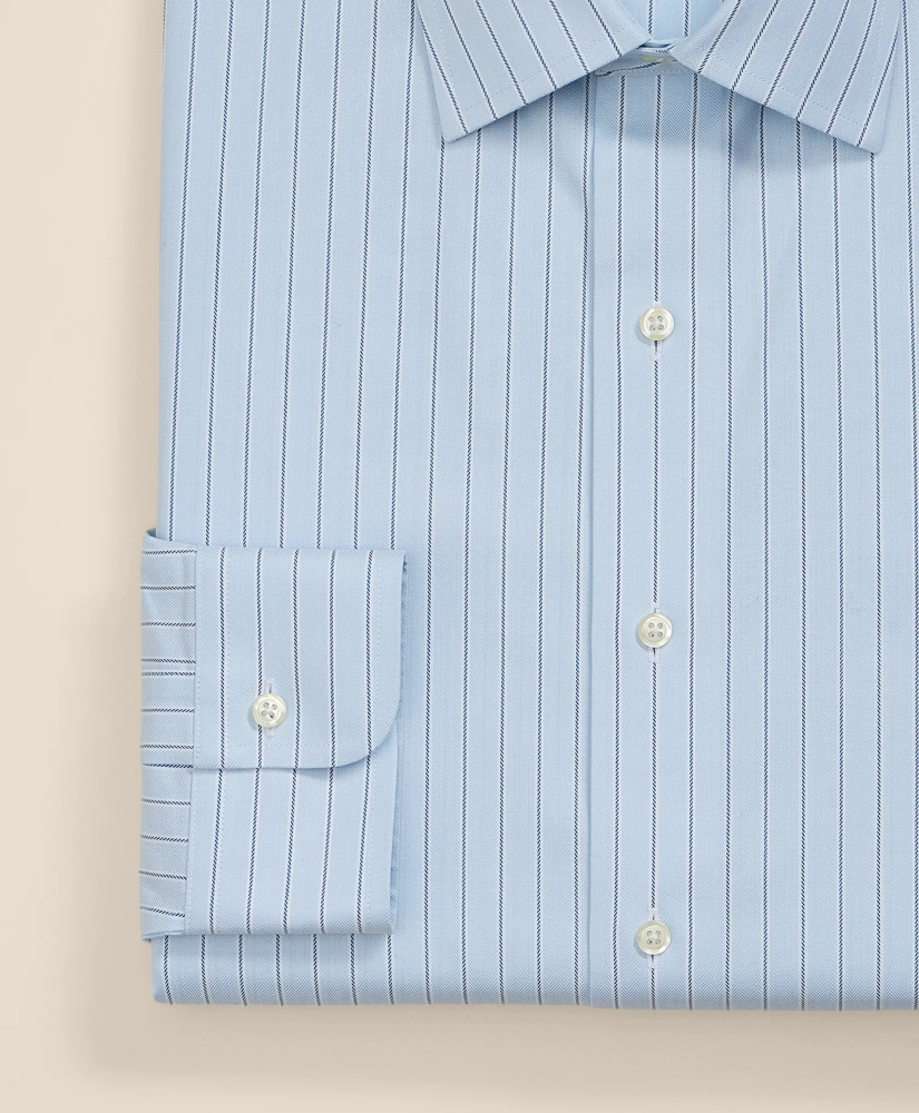 Supima&reg; Cotton Non-Iron Herringbone Ainsley Collar Striped Dress Shirt, image 4