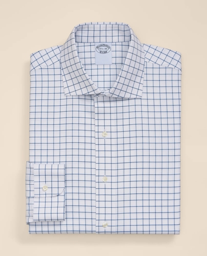 Supima&reg; Cotton Non-Iron Herringbone Spread Collar Check Dress Shirt, image 2