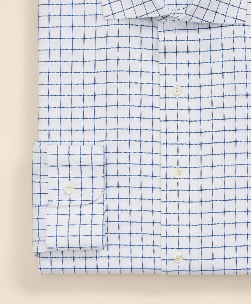 Supima&reg; Cotton Non-Iron Herringbone Spread Collar Check Dress Shirt, image 3