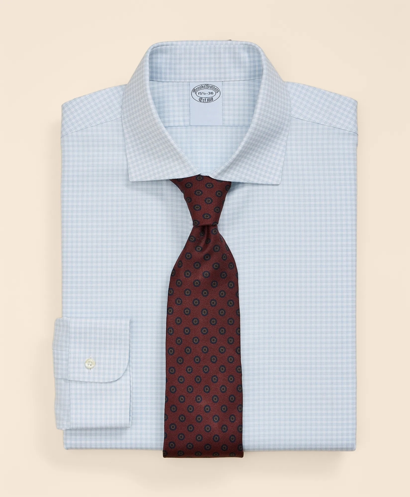 Supima&reg; Cotton Non-Iron Herringbone Ainsley Collar Check Dress Shirt, image 1