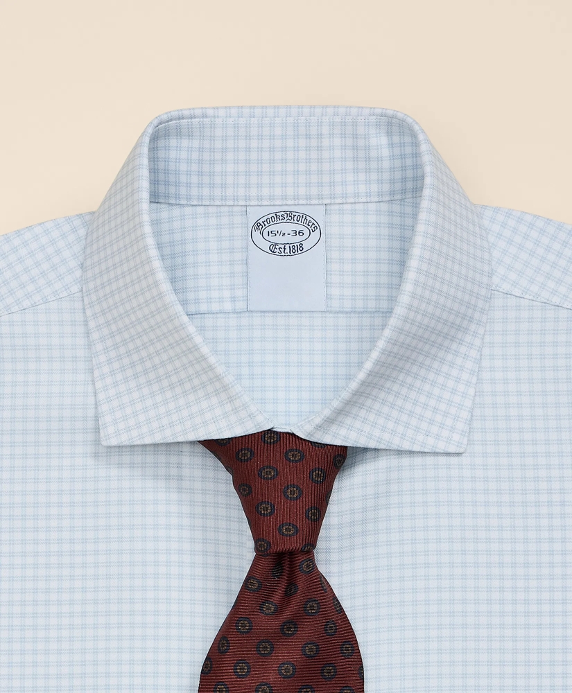 Supima&reg; Cotton Non-Iron Herringbone Ainsley Collar Check Dress Shirt, image 3