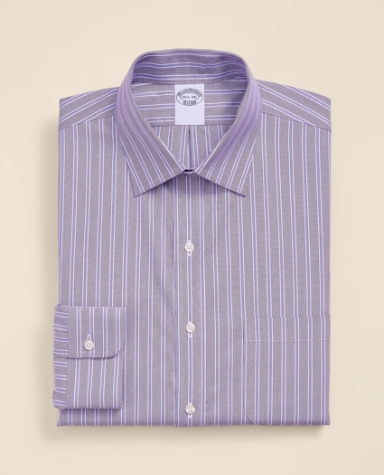 Supima&reg; Cotton Non-Iron Pinpoint Oxford Ainsley Collar Stripe Dress Shirt, image 2