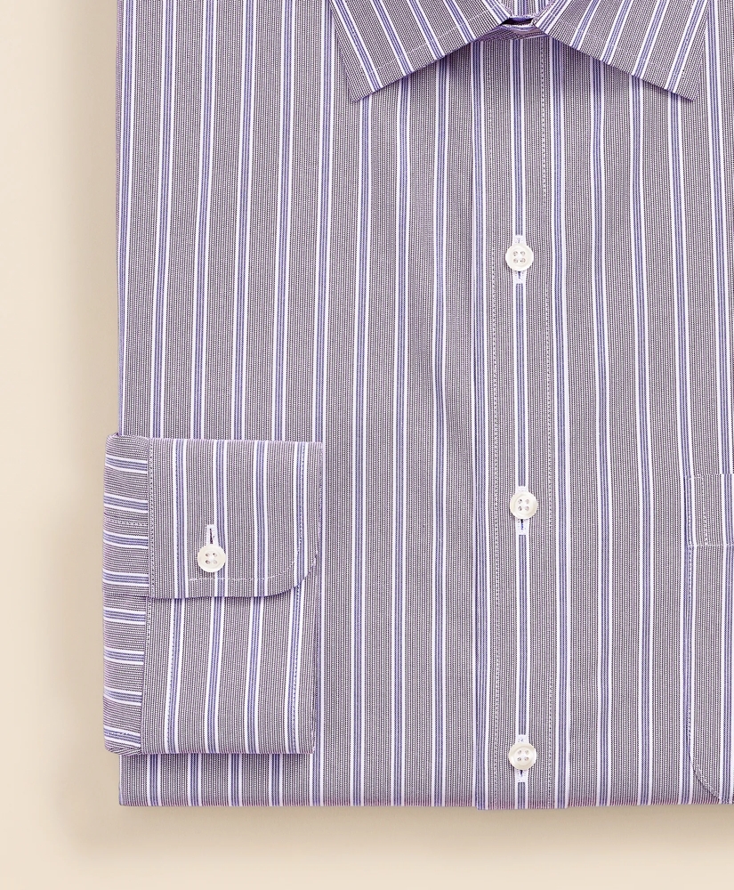 Supima&reg; Cotton Non-Iron Pinpoint Oxford Ainsley Collar Stripe Dress Shirt, image 3