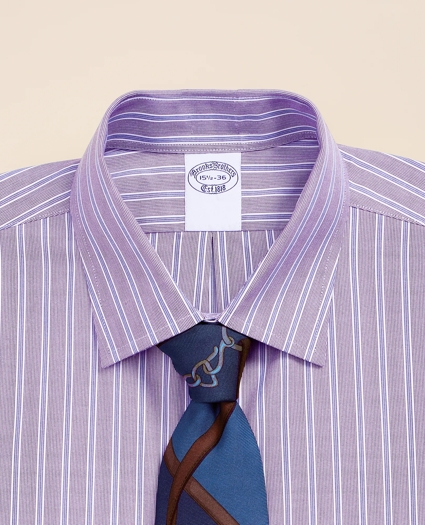 Supima&reg; Cotton Non-Iron Pinpoint Oxford Ainsley Collar Stripe Dress Shirt, image 4