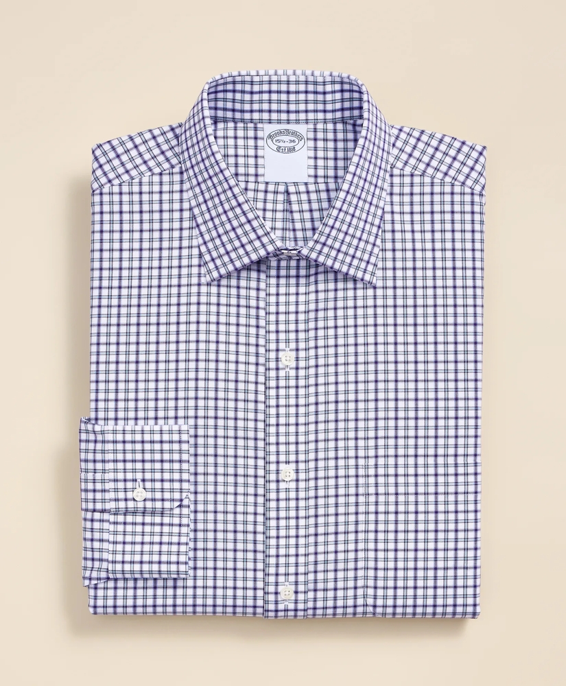 Supima&reg; Cotton Non-Iron Pinpoint Oxford Ainsley Collar Check Dress Shirt, image 2