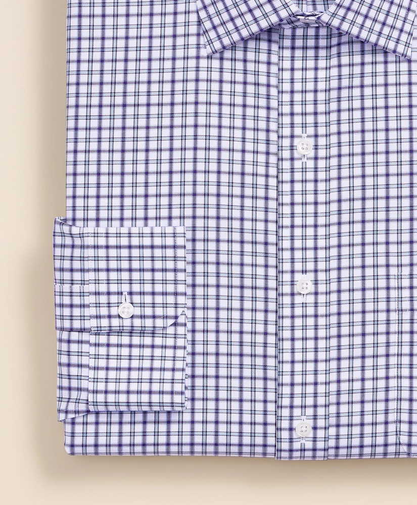 Supima&reg; Cotton Non-Iron Pinpoint Oxford Ainsley Collar Check Dress Shirt, image 3