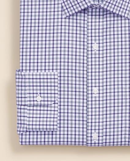 Supima&reg; Cotton Non-Iron Pinpoint Oxford Ainsley Collar Check Dress Shirt, image 3