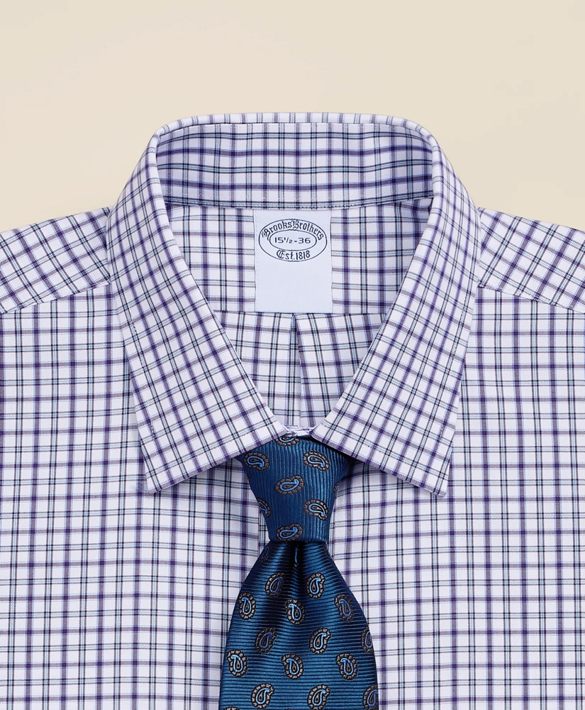 Supima&reg; Cotton Non-Iron Pinpoint Oxford Ainsley Collar Check Dress Shirt, image 4