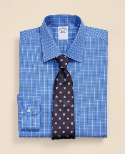 Supima&reg; Cotton Non-Iron Pinpoint Oxford Ainsley Collar Check Dress Shirt, image 1