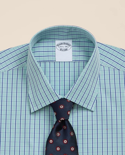Pure Supima&reg; Cotton Ainsley Collar, Check Dress Shirt, image 4