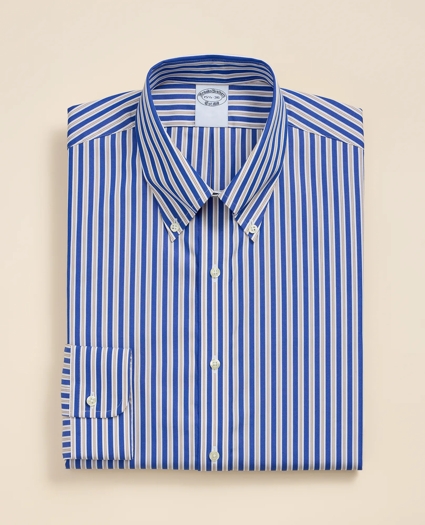 Pure Supima&reg; Cotton Button Down Collar, Striped Dress Shirt, image 2