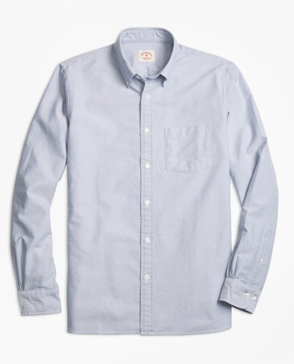 Solid Oxford Polo Button-Down Shirt, image 1