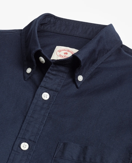 Solid Oxford Polo Button-Down Shirt, image 2