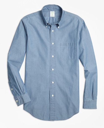 Milano Fit Indigo Chambray Sport Shirt, image 1