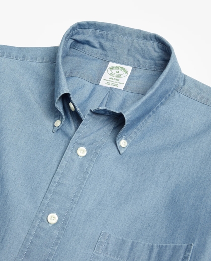 Milano Fit Indigo Chambray Sport Shirt, image 2