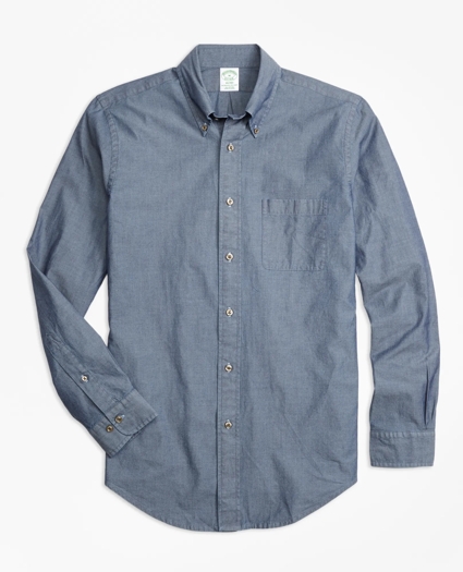 Milano Fit Indigo Chambray Sport Shirt, image 1