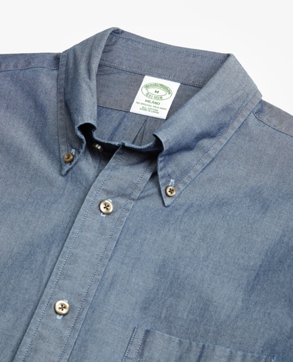 Milano Fit Indigo Chambray Sport Shirt, image 2