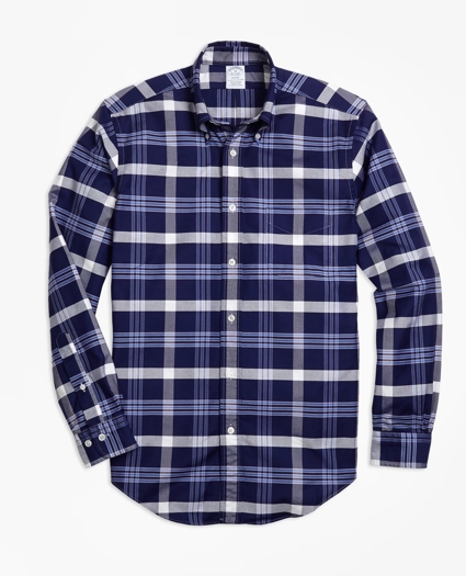 Regent Regular-Fit Sport Shirt, Oxford BB#10 Plaid, image 1