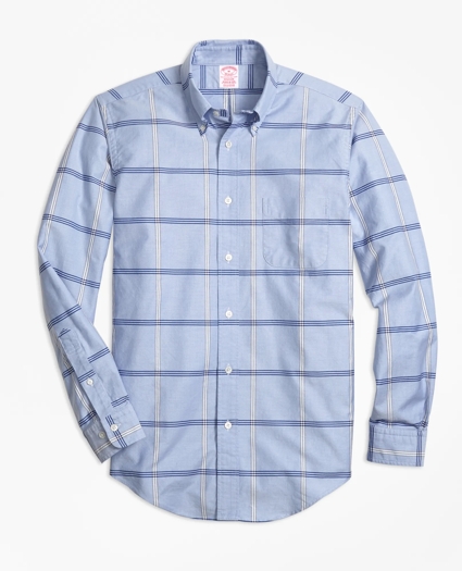 Madison Relaxed-Fit Sport Shirt, Oxford BB#1 Windowpane, image 1