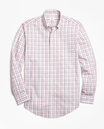 Regent Regular-Fit Sport Shirt, Non-Iron Triple-Color Windowpane, image 1