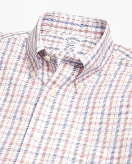 Regent Regular-Fit Sport Shirt, Non-Iron Triple-Color Windowpane, image 2
