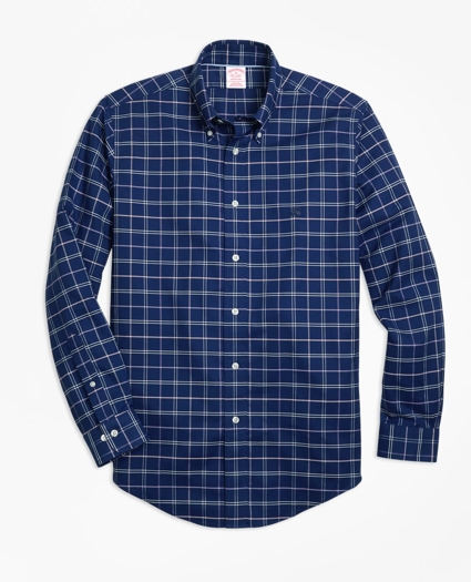 Madison Relaxed-Fit Sport Shirt, Non-Iron Windowpane, image 1